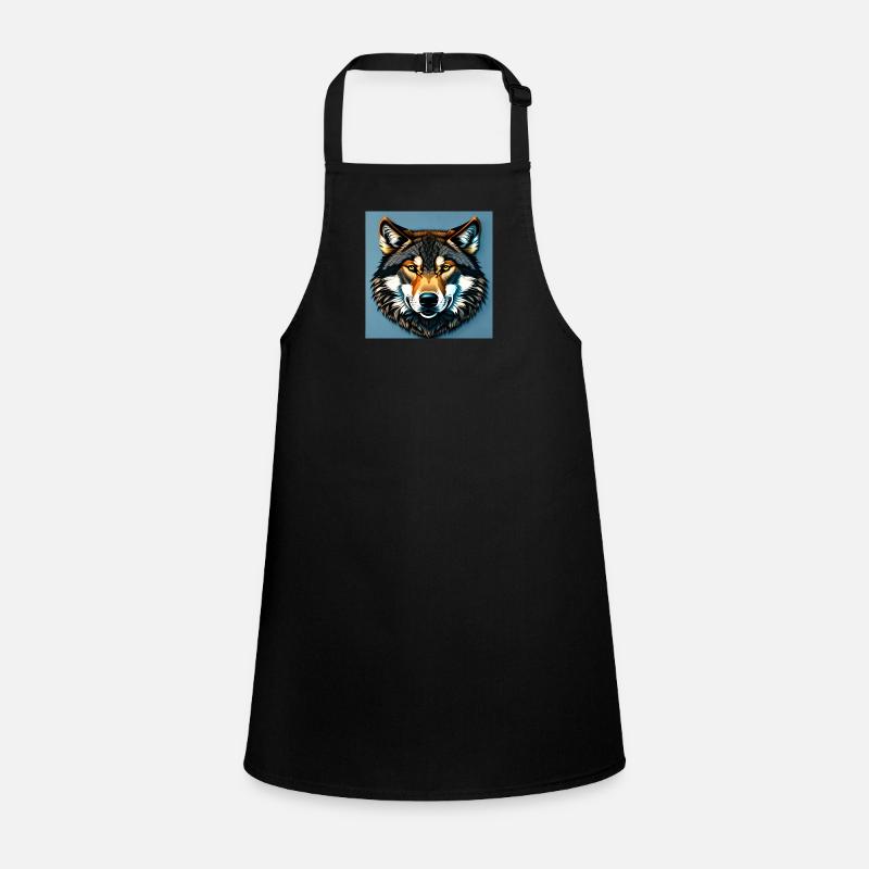 Standard Wolf portrait Children's Apron