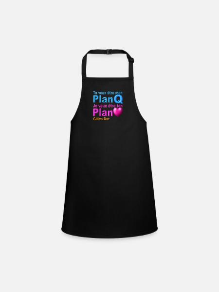 Je veux etre ton plan coeur disign - Tablier Enfant - noir - Devant