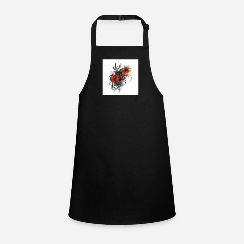 Élégante illustration florale avec des embellissements nobles Tablier Enfant