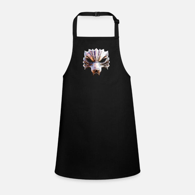 Wolf warrior mask - Children's Apron - black