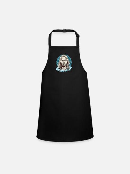 Jesus Christ #06 - Schürze für Kinder - Schwarz - Vorne