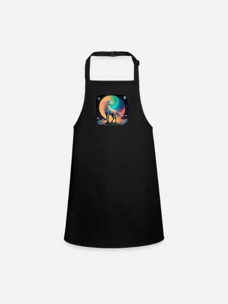 Licorne mythique - Tablier Enfant - noir - Devant