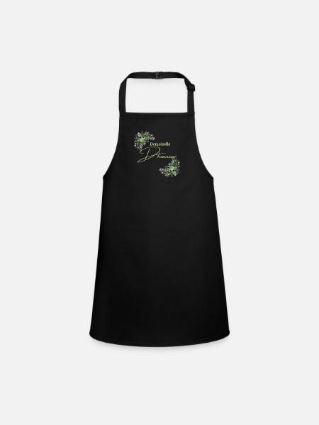 Demoiselle d’honneur floral - Tablier Enfant - noir - Devant