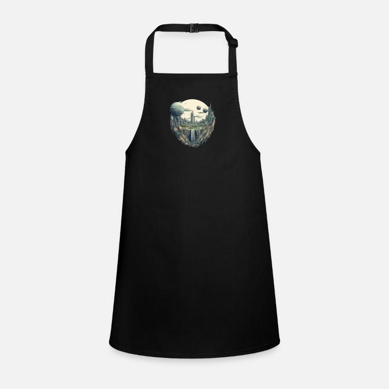 Futuristic life on planets Children's Apron
