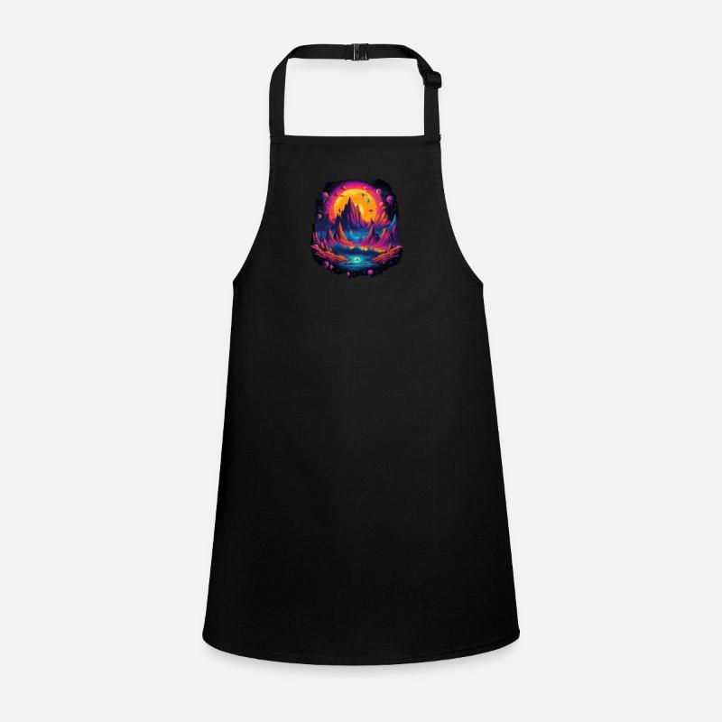 Futuristic life on planets Children's Apron