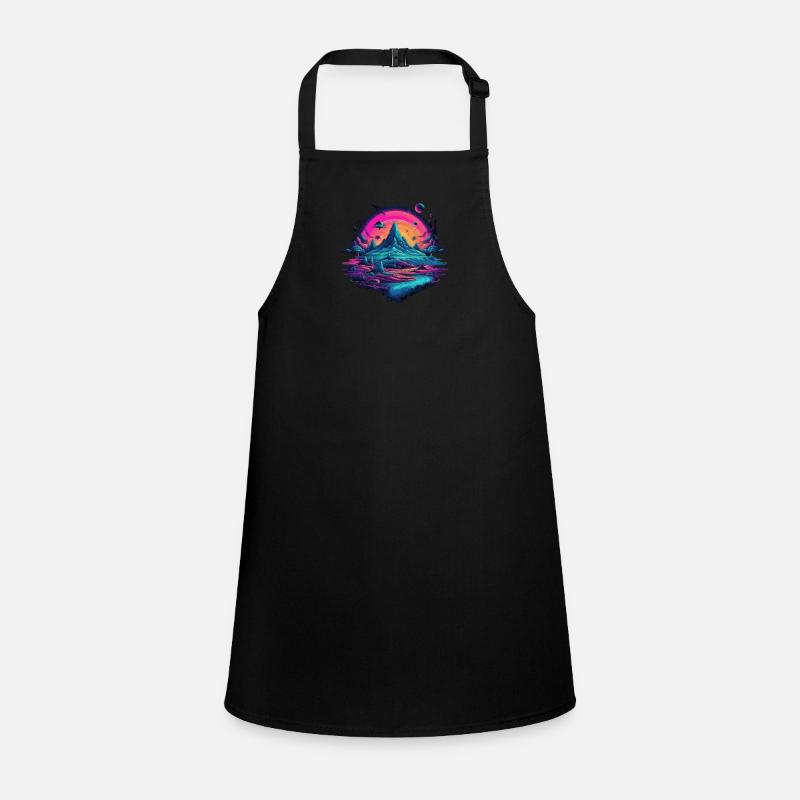 Futuristic life on planets Children's Apron