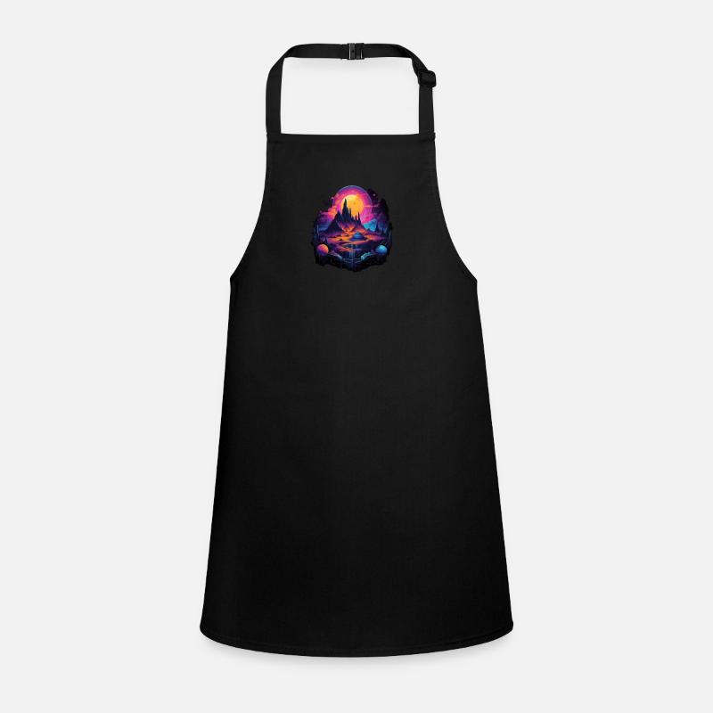 Futuristic life on planets Children's Apron