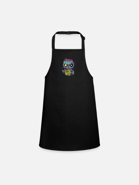 Halloween coffee mug - creepy coffee mug - Children's Apron - black - Front
