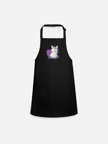 Petite licorne mignonne - Tablier Enfant - noir - Devant