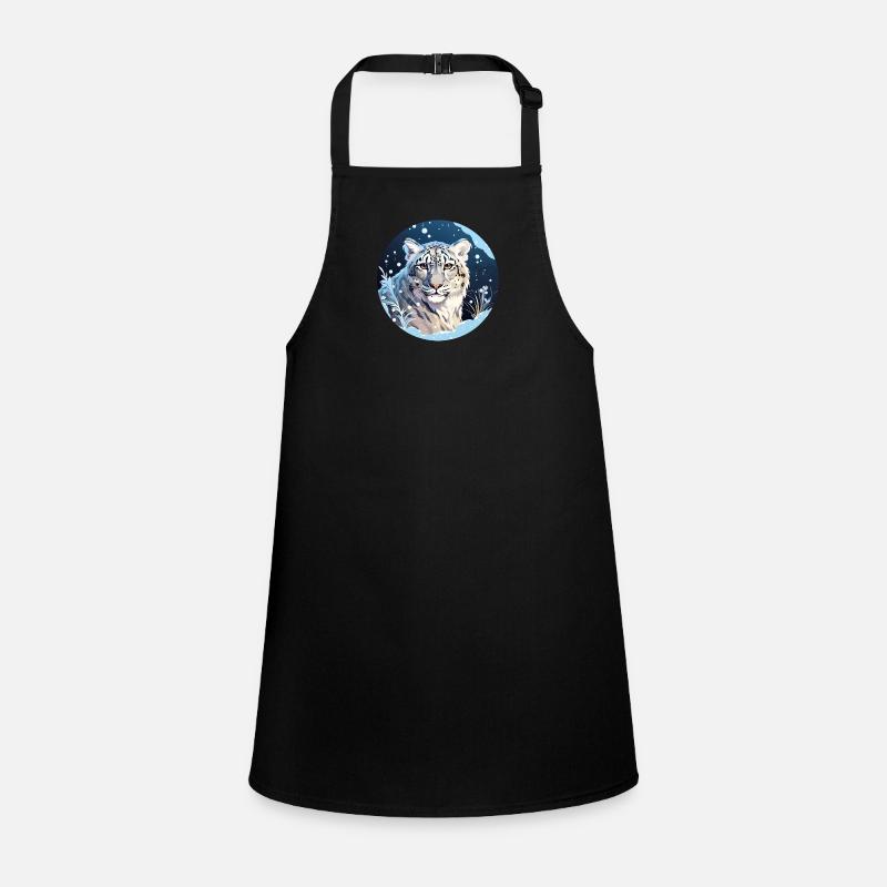 Snowy Leopard Children's Apron