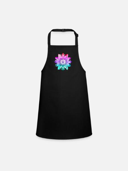 Hippie soul groovy Summer time Good vibes 70s 80s - Children's Apron - black - Front