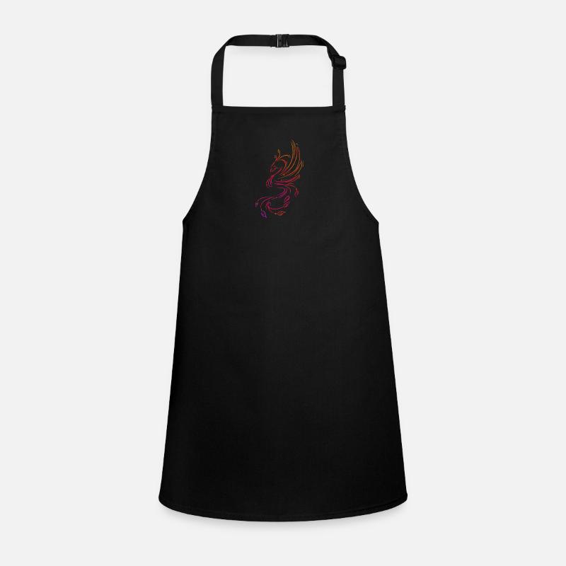 Phoenix line colorful art Children's Apron