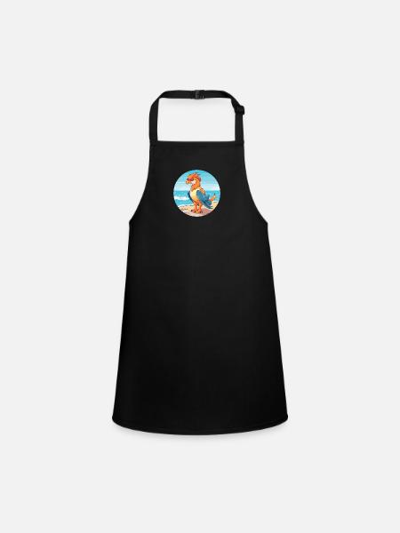 Griffin Watercolor Cartoon Kawaii Clipart Animal - Children's Apron - black - Front