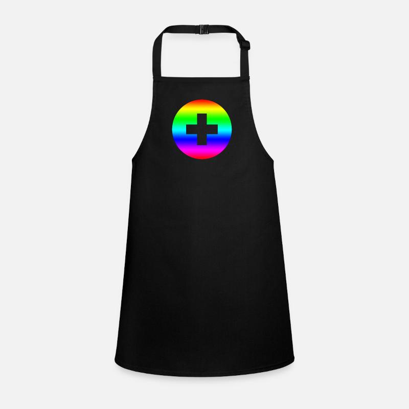 Arc-en-ciel rond plus croix Tablier Enfant