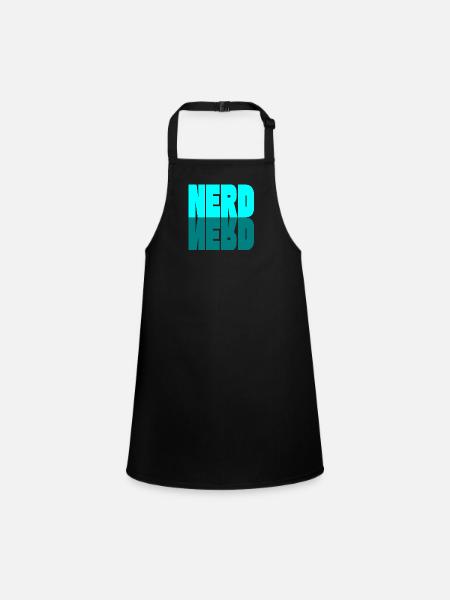 NERD - Schürze für Kinder - Schwarz - Vorne