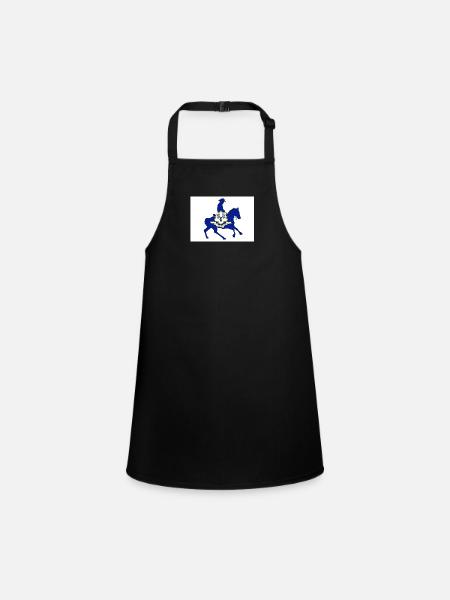 Connecticut State Flag Cowboy - Children's Apron - black - Front