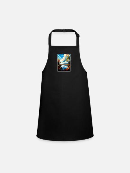 Fool Hollow Lake Arizona Vintage Travel Poster WPA - Children's Apron - black - Front