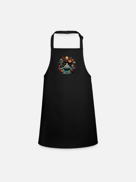Discover the fantastic - Children's Apron - black - Front