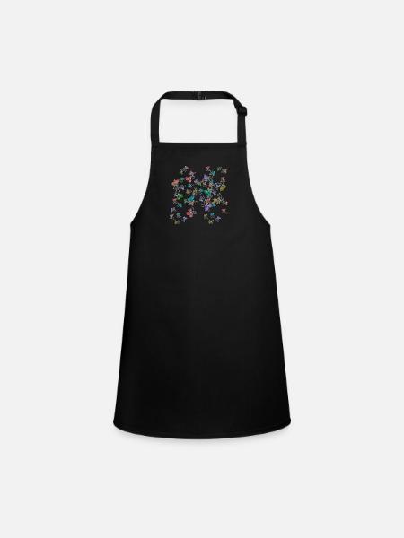 Butterflies Feelings Emotion Pain Depression - Children's Apron - black - Front