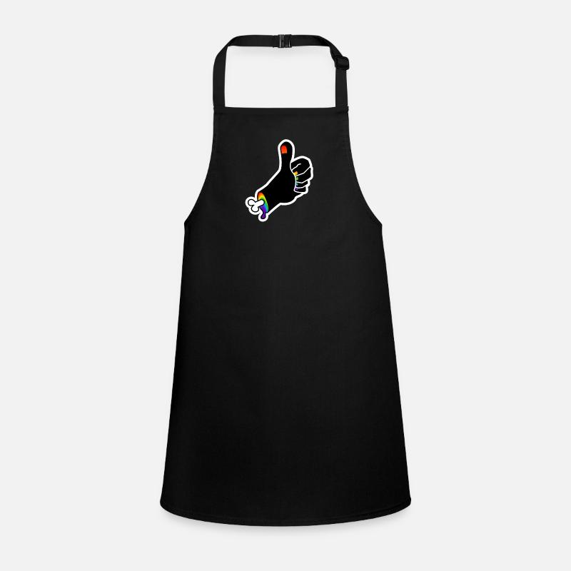 Pouce en l’air de la main d’os : Sticky Queer Pride Tablier Enfant