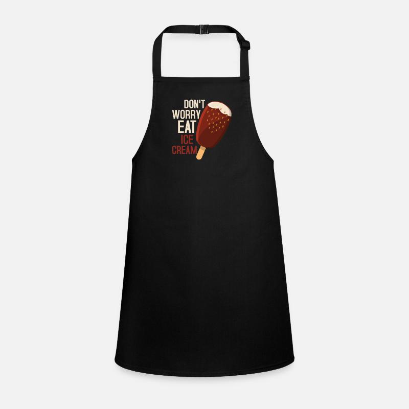 Don't Worry Eat Ice Cream Cone Scoop Summer Children's Apron