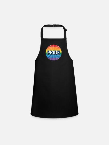 LGBTQ PRIDE - Schürze für Kinder - Schwarz - Vorne