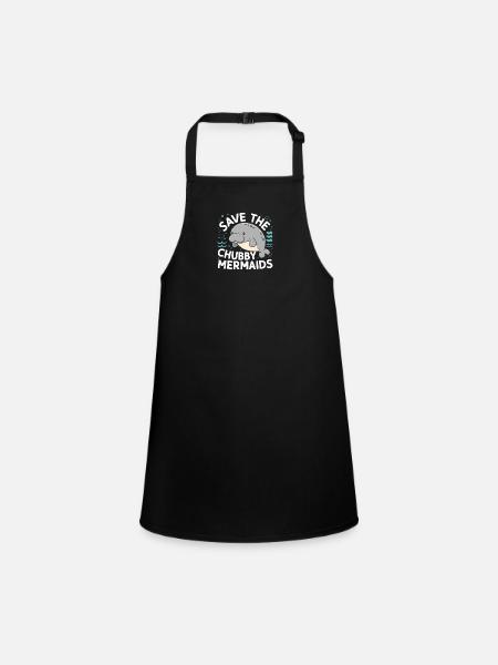 Rettet die dicken Meerjungfrauen - Children's Apron - black - Front