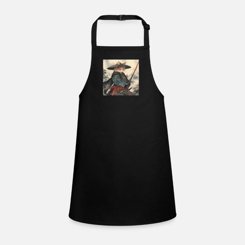 Cat Samurai Japan Ukiyo-E Children's Apron