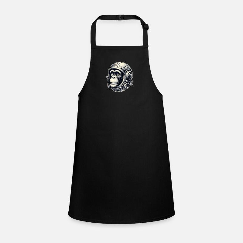 Silver space chimpanzee Children's Apron