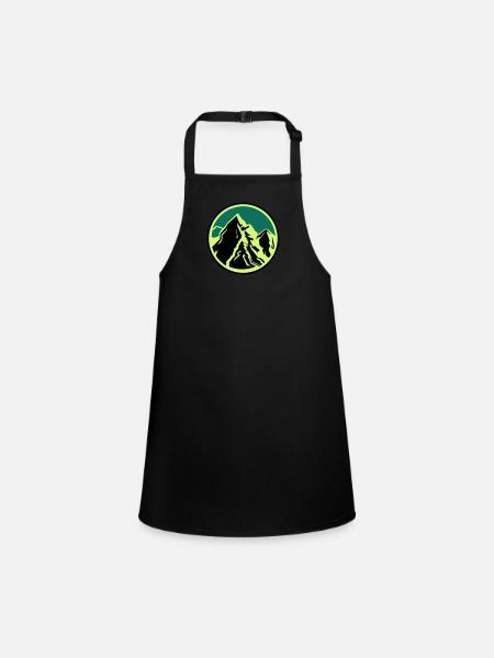 Mountains Mountains - Children's Apron - black - Front