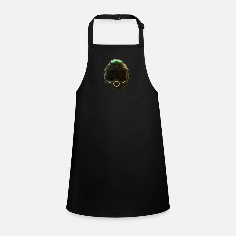 Sleek Futuristic Helmet Children's Apron