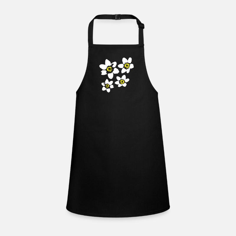 4 White Daisies Flowers Spring Summer Flowers Children's Apron