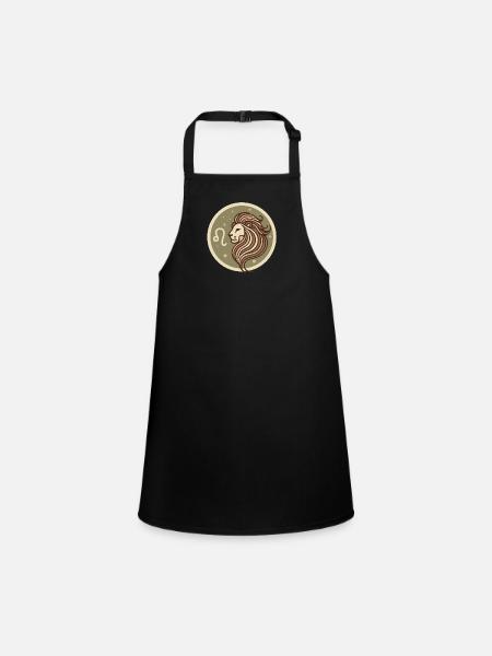 Design "Golden Majesty" - Children's Apron - black - Front