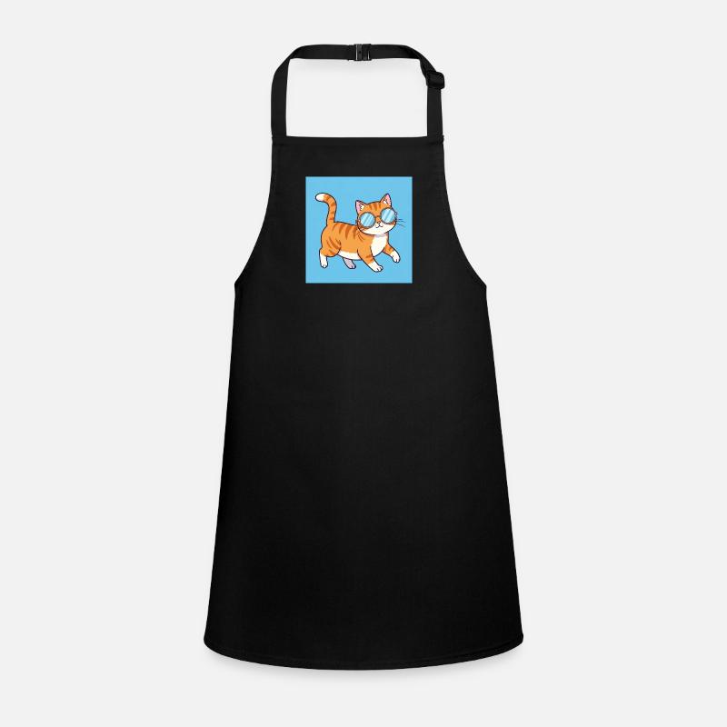 Chubby cat with sunglasses Children's Apron