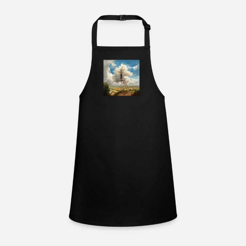 Cloud Painter Clouds Ladder Landscape Surreal Children's Apron