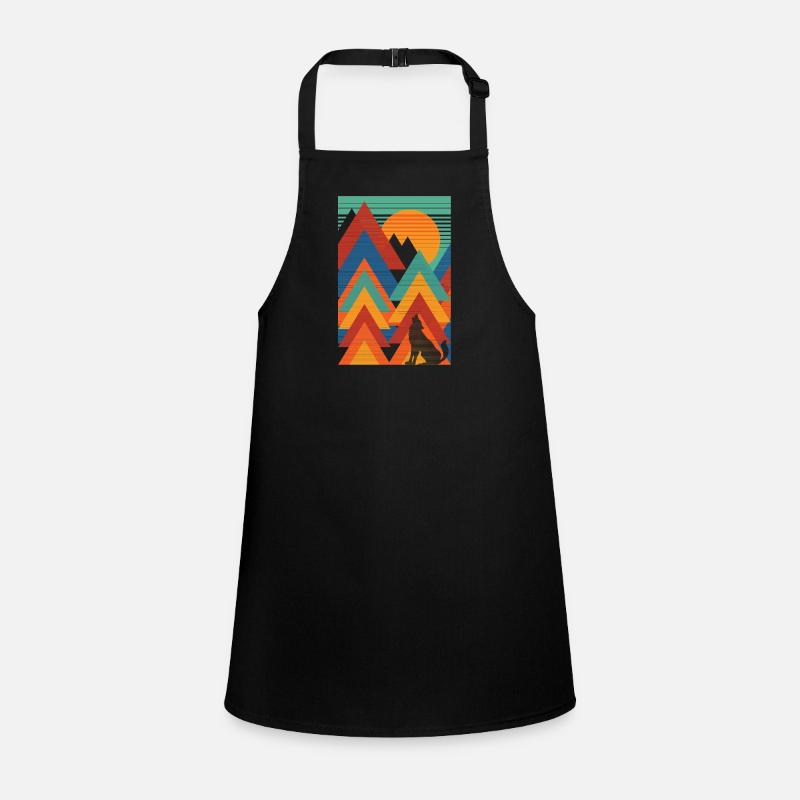 Landscape (Wolf, Triangles) Children's Apron