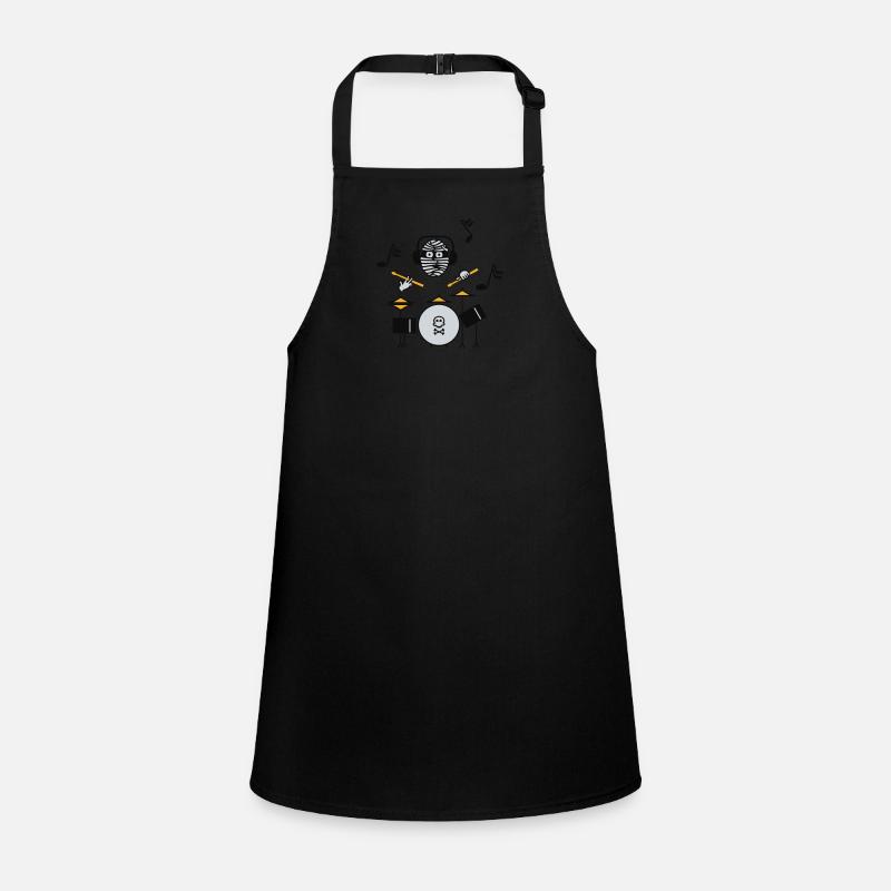 Momies Drummer / Mummy drummer (3c) - Tablier Enfant - noir