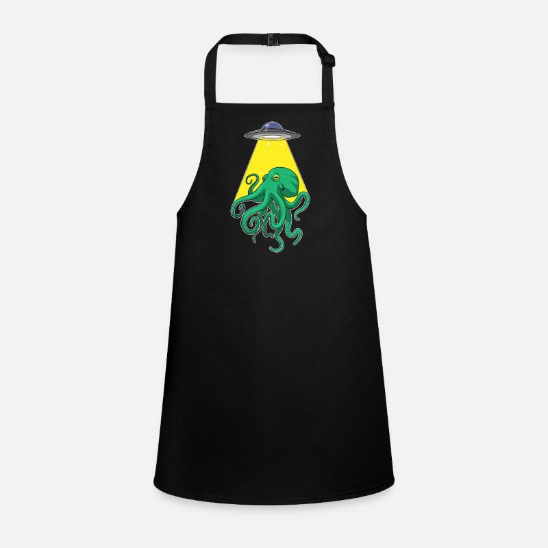 Octopus, Spaceship, Space Children's Apron