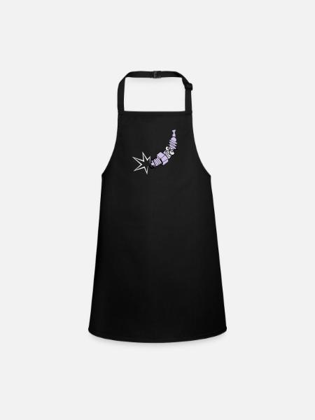 Bougie d'allumage avec une fonction de changement de couleur - Tablier Enfant - noir - Devant
