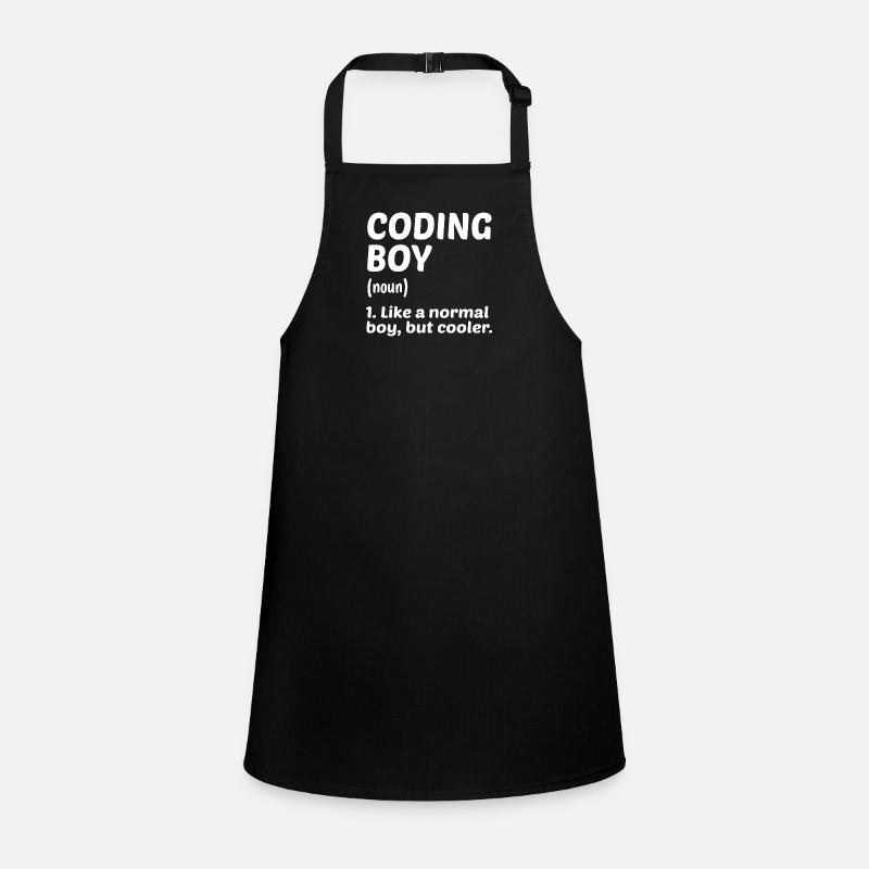 Coding Boy Definition Noun Software Developer Prog Schürze für Kinder