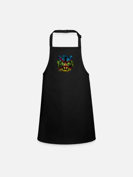 Amazigh - Children's Apron - black - Front