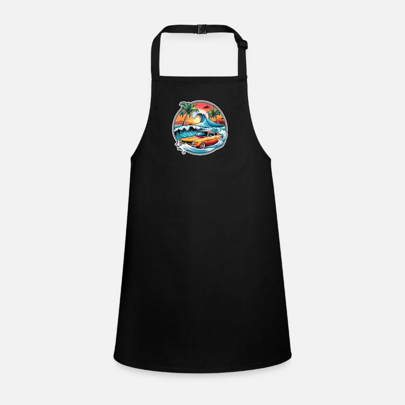 Surfing Beach Palm Tree Sunshine Holidays Children's Apron