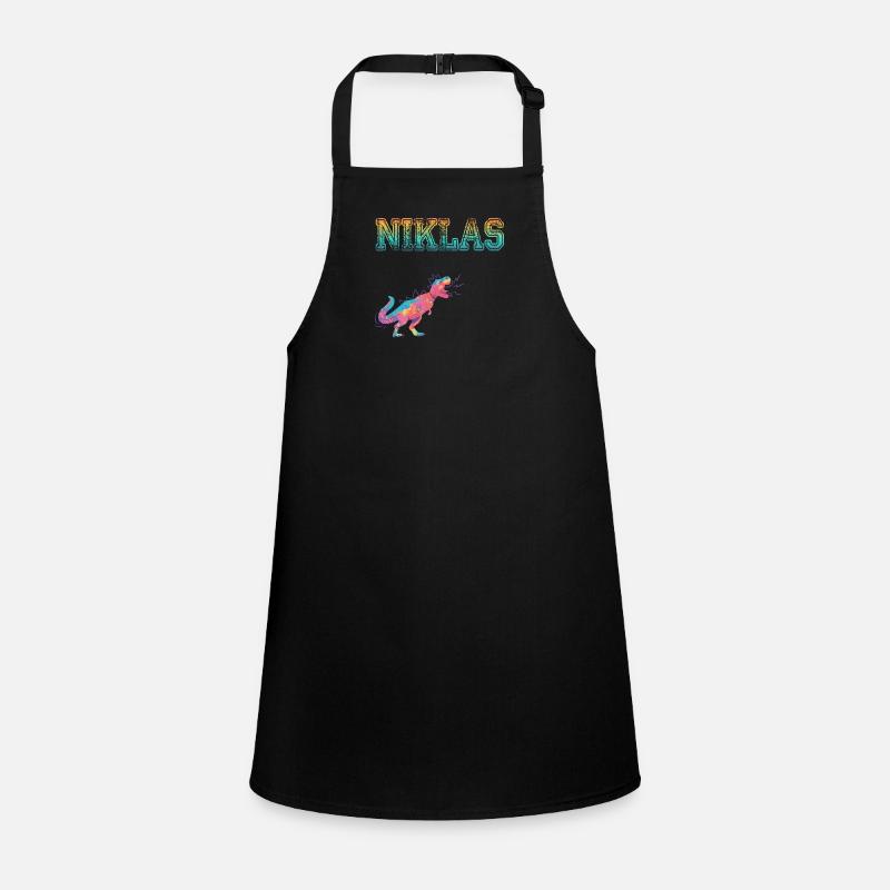 NIKLAS - Beautiful boy name with dinosaur Children's Apron