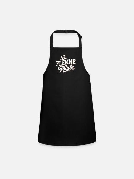 La flemme totale - Tablier Enfant - noir - Devant