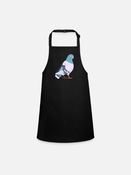 Dove - Children's Apron - black - Front