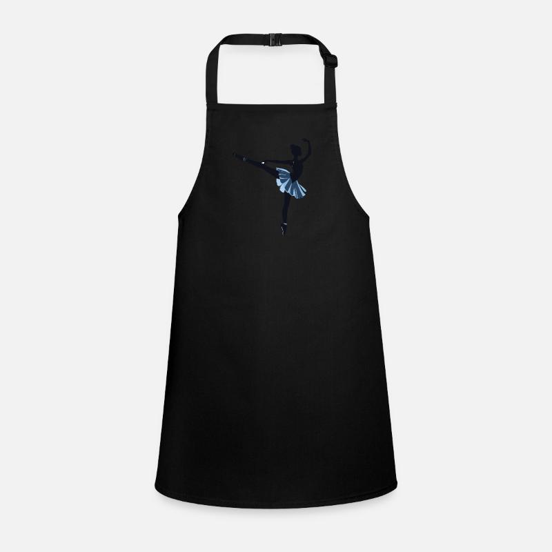 Black and White Ballet Dancer Illustration Children's Apron