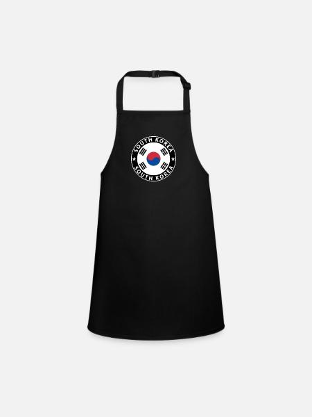 South Korea - Children's Apron - black - Front