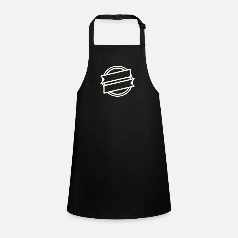 Logo - Circle Logo - Children's Apron - black