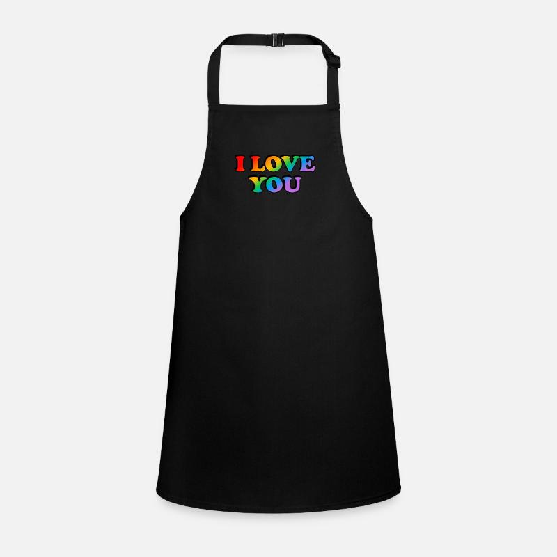 I love you - Regenbogen - Homo-Ehe Schürze für Kinder