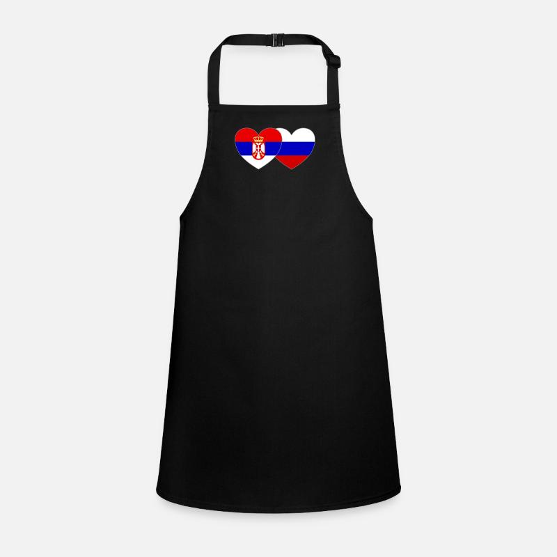 Serbie Russie Drapeau Cœur Tablier Enfant